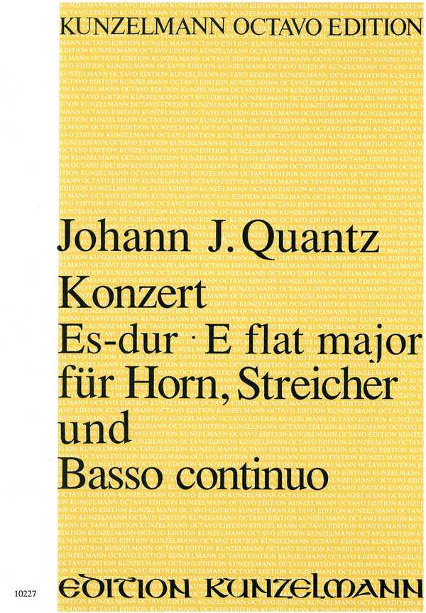 Konzert Es-Dur  für Horn und Streichorchester  Partitur