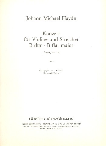 Konzert B-Dur Perger53  für Violine und Streichorchester  Viola