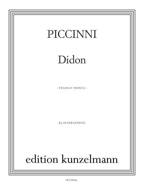 Didon für Soli und Orchester  für Soli und Klavier  