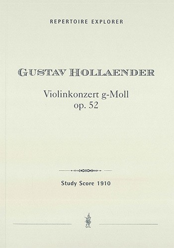 Hollaender, Gustav  Violin Concerto in G minor, Op.52  Studienpartitur