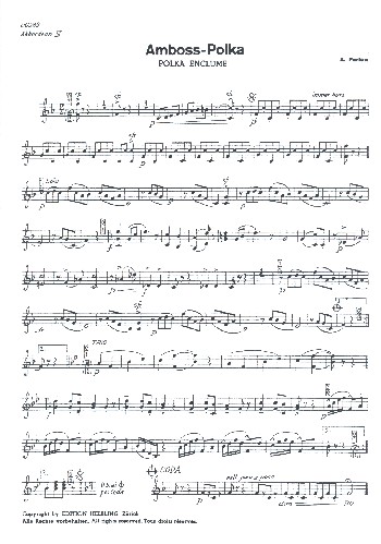 Amboss-Polka  für Akkordeonorchester  Akkordeon 2/3/4/Bass