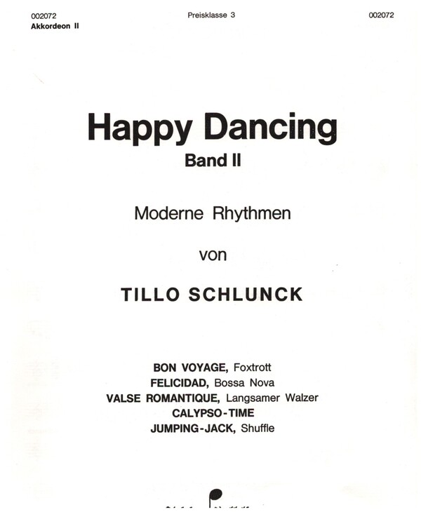 Happy Dancing Band 2  für Akkordeon-Orchester  Akkordeon 2