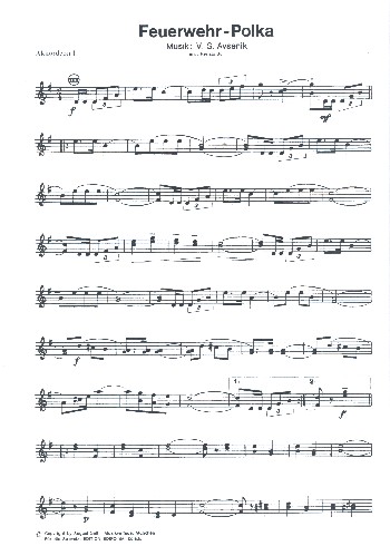 Feuerwehr-Polka&nbsp;&nbsp;für Akkordeonorchester&nbsp;&nbsp;Akkordeon 1/2