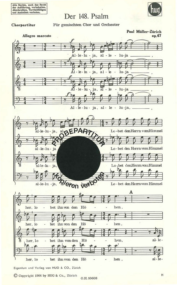 Müller-Zürich Paul&nbsp;&nbsp;Psalm 148&nbsp;&nbsp;GemCh/Orch Chp
