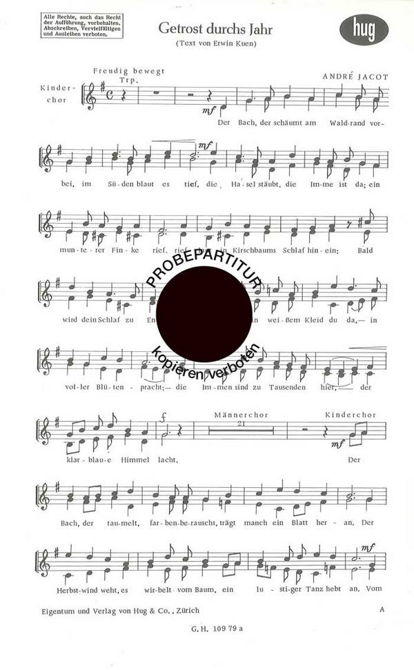 Jacot Andre&nbsp;&nbsp;Getrost durchs Jahr&nbsp;&nbsp;MCh/KCh/2Trp KCh