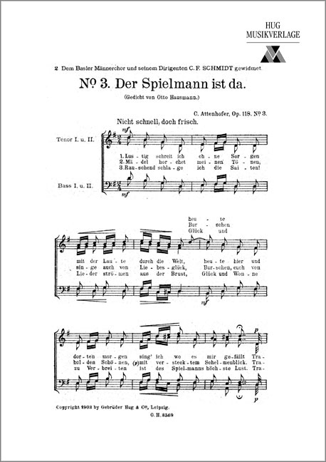 Attenhofer Carl  Der Spielmann ist da  MCh