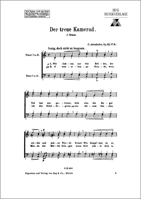 Attenhofer Carl  Der treue Kamerad  MCh