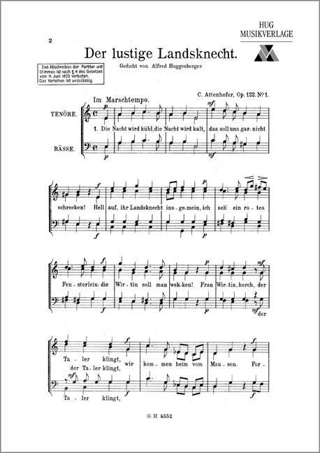 Attenhofer Carl  Lustige Landsknecht  MCh