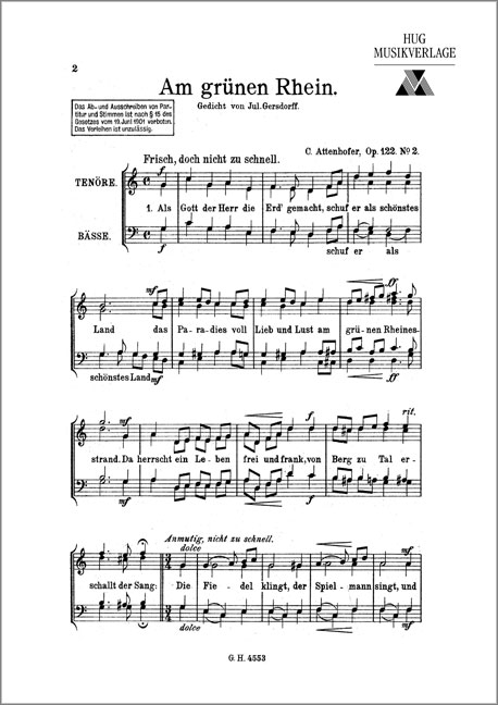 Attenhofer Carl  Am grünen Rhein  MCh