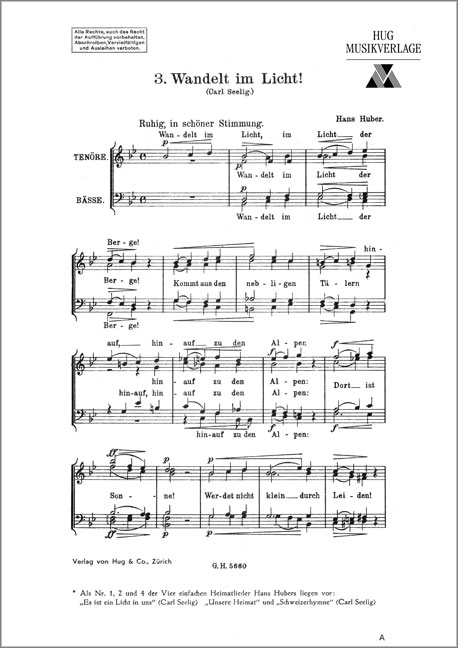 Huber Hans&nbsp;&nbsp;Wandelt im Licht&nbsp;&nbsp;MCh