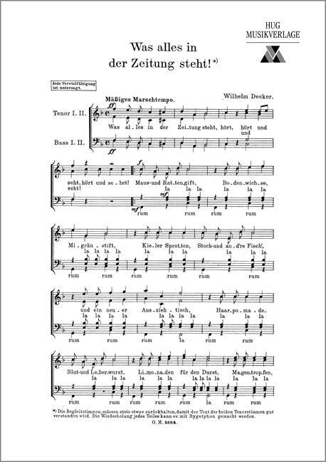 Decker Wilhelm&nbsp;&nbsp;Was alles in der Zeitung steht&nbsp;&nbsp;MCh