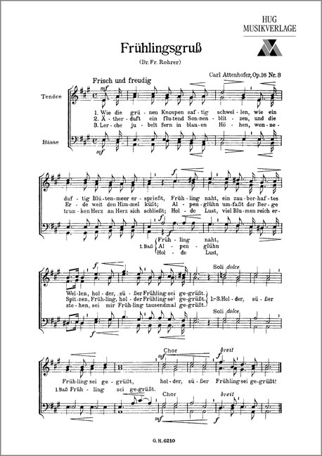 Attenhofer Carl  Frühlingsgruss  MCh