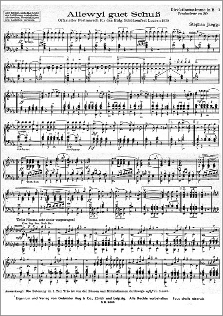 Jäggi Stephan&nbsp;&nbsp;Allewyl guet Schuss&nbsp;&nbsp;BlOrch P+St cplt