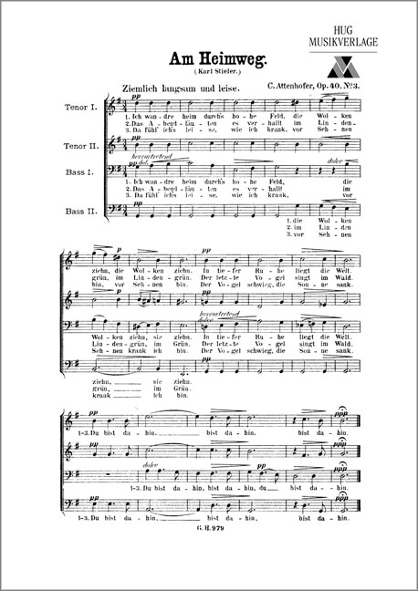 Attenhofer Carl  Am Heimweg  MCh