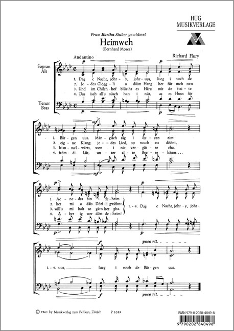 Flury Richard&nbsp;&nbsp;Heimweh&nbsp;&nbsp;GemCh