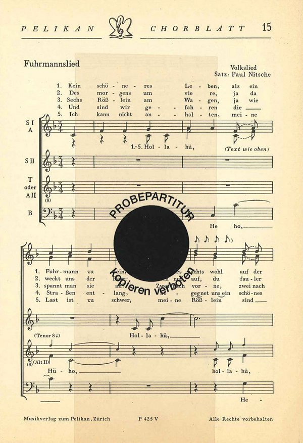 Fuhrmannslied&nbsp;&nbsp;GemCh&nbsp;&nbsp;