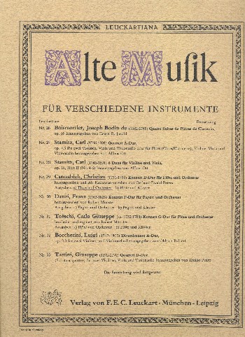 Konzert D-Dur  für Flöte und Orchester  Partitur