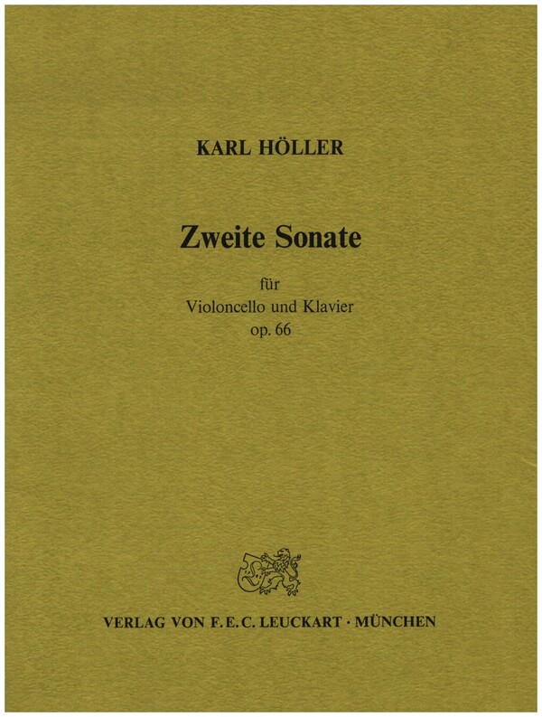 Zweite Sonate op.66  für Violoncello und Klavier  