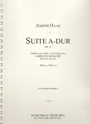 Suite A-Dur op.25  für Orgel  
