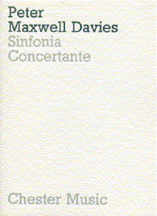 Peter Maxwell Davies: Sinfonia Concertante (Miniature Score)&nbsp;&nbsp;Chamber Group&nbsp;&nbsp;Miniature Score