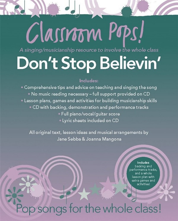 Classroom Pops! Don't Stop Believin'&nbsp;&nbsp;Piano, Vocal & Guitar&nbsp;&nbsp;Vocal Album