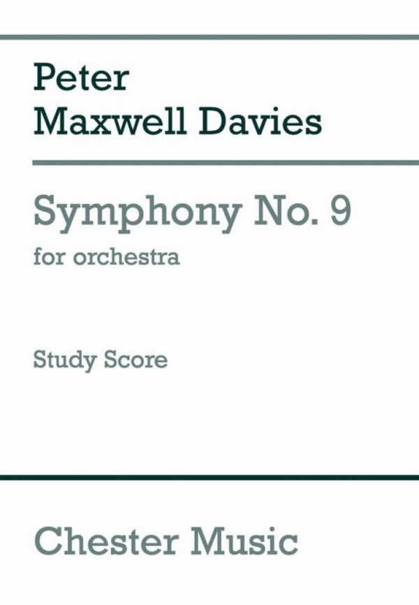 Peter Maxwell Davies: Symphony No. 9 (Study Score)&nbsp;&nbsp;Orchestra, Brass Quintet&nbsp;&nbsp;Study Score