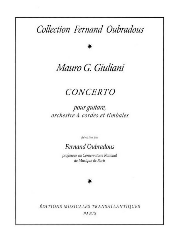 Mauro Giuliani: Concerto En La Majeur Op. 30&nbsp;&nbsp;Guitar, Piano Accompaniment&nbsp;&nbsp;In Stock
