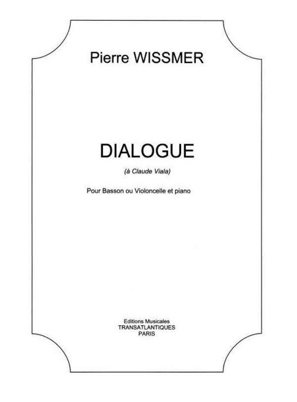 Pierre Wissmer: Dialogue&nbsp;&nbsp;Bassoon, Piano Accompaniment&nbsp;&nbsp;