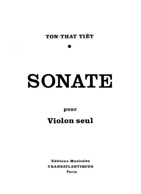 Tiêt That: Sonate&nbsp;&nbsp;&nbsp;&nbsp;Printed to Order