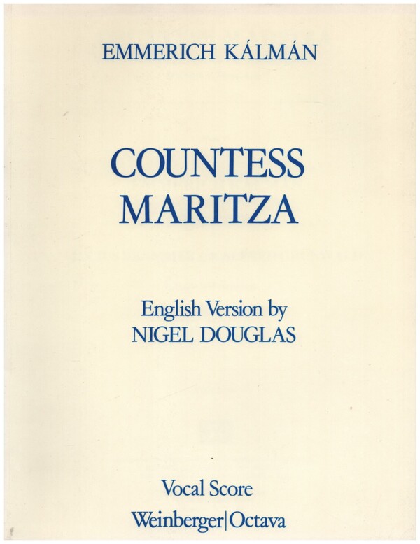 Countess Maritza  Operette  Klavierauszug (en)