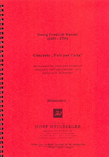 Concerto Voli per l'aria&nbsp;&nbsp;für oboe und kammerorchester&nbsp;&nbsp;Stimmensatz und Klavierauszug (Streicher 5-4-3-2-1)
