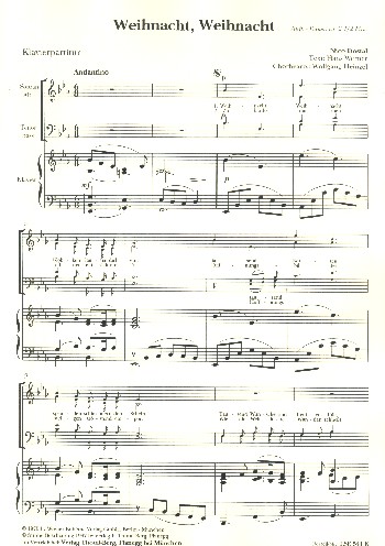 Weihnacht, Weihnacht  für gem Chor und Klavier  Partitur
