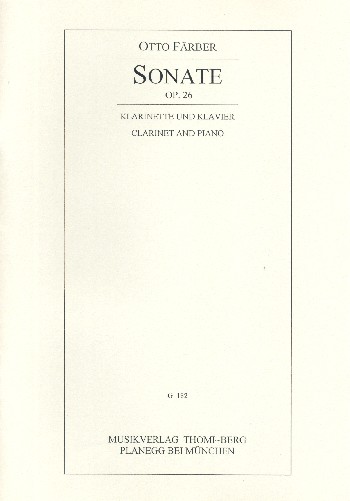 Sonate op.26&nbsp;&nbsp;für Klarinette und Klavier&nbsp;&nbsp;