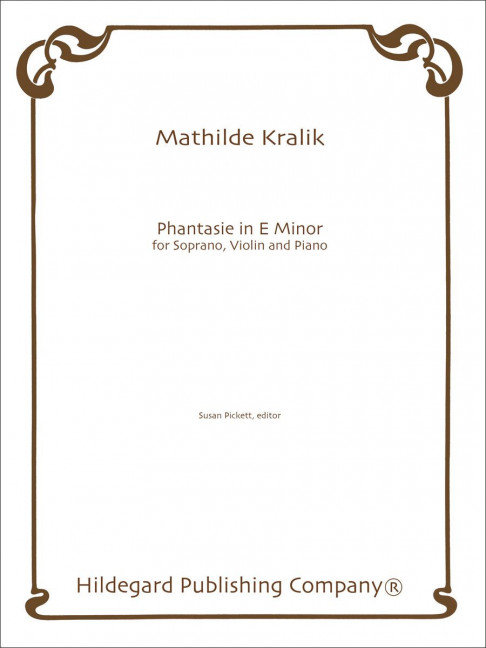 Phantasie In E Minor  for soprano, violin and piano  piano score and violin part (dt)