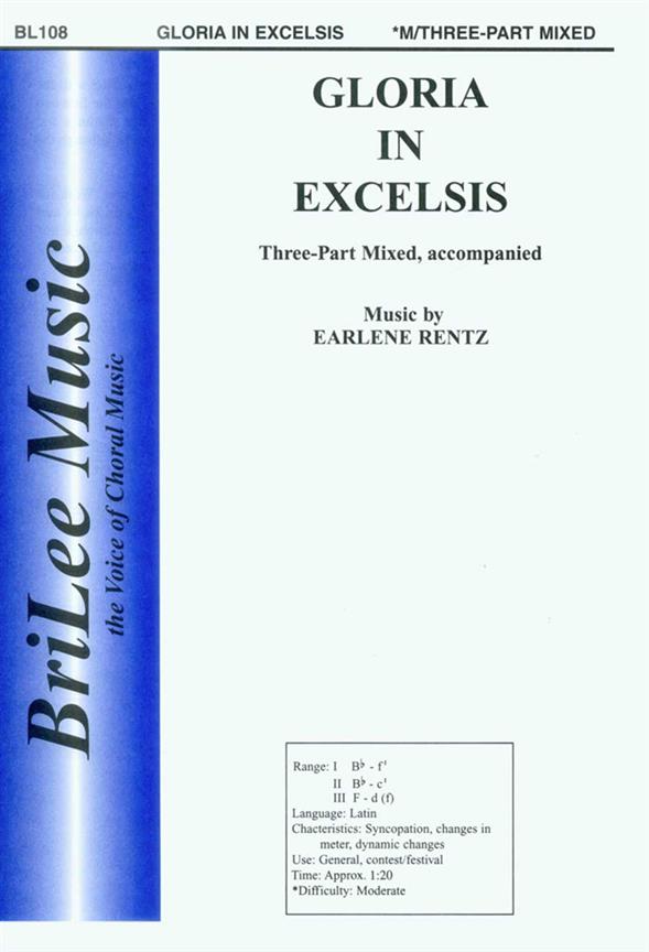 Earlene Rentz Gloria In Excelsis&nbsp;&nbsp;Chor und Klavier&nbsp;&nbsp;Chorpartitur