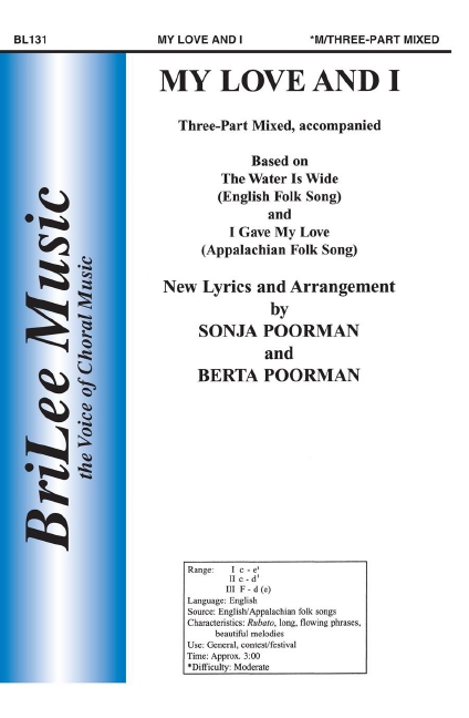 Berta Poorman, Sonja Poorman My Love and I&nbsp;&nbsp;&nbsp;&nbsp;Chorpartitur