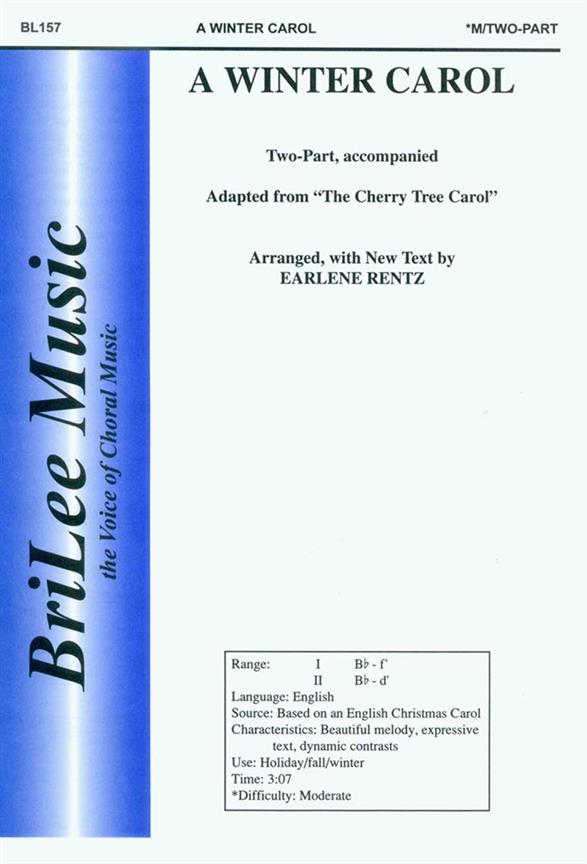 Earlene Rentz Winter Carol, A&nbsp;&nbsp;&nbsp;&nbsp;Chorpartitur