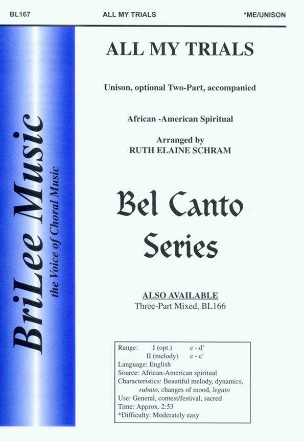 All My Trials&nbsp;&nbsp;&nbsp;&nbsp;Chorpartitur
