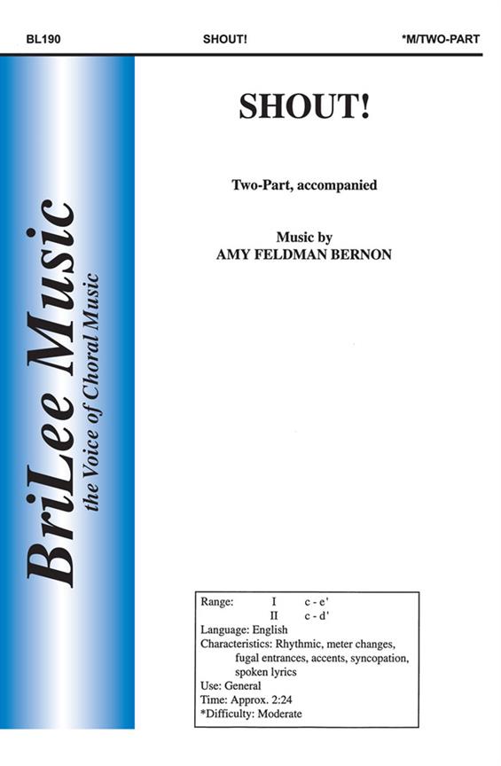 Amy Bernon Shout!&nbsp;&nbsp;&nbsp;&nbsp;Chorpartitur