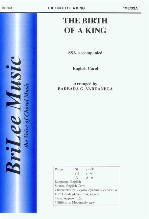 Barbara Vardanega Birth Of A King,The&nbsp;&nbsp;Frauenchor&nbsp;&nbsp;Chorpartitur