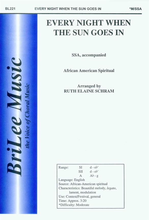 Every Night When The Sun Goes In&nbsp;&nbsp;Frauenchor&nbsp;&nbsp;Chorpartitur