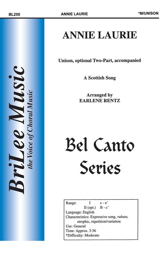 Earlene Rentz Annie Laurie&nbsp;&nbsp;&nbsp;&nbsp;Chorpartitur