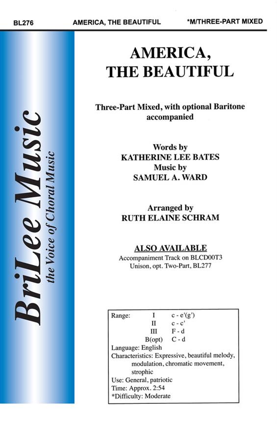 America, The Beautiful&nbsp;&nbsp;&nbsp;&nbsp;Chorpartitur