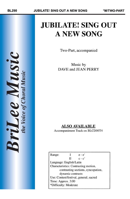 David Perry, Jean Perry Jubilate!  Sing Out A New Song&nbsp;&nbsp;&nbsp;&nbsp;Chorpartitur