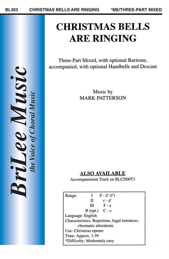Mark Patterson Christmas Bells Are Ringing&nbsp;&nbsp;&nbsp;&nbsp;Chorpartitur