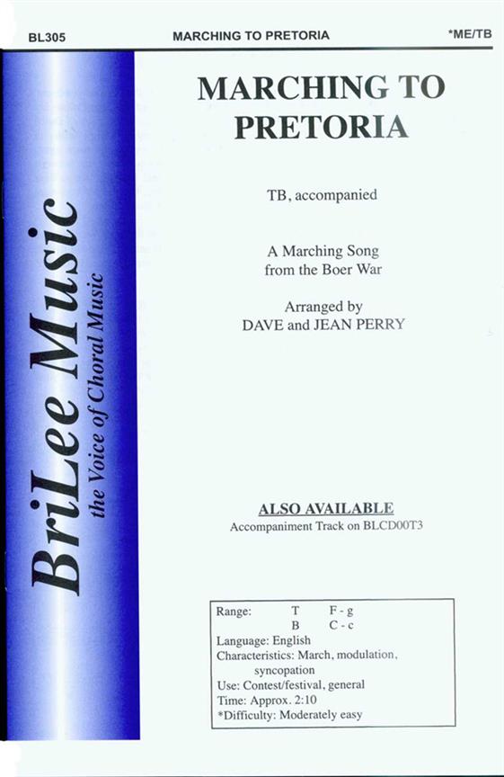 David Perry, Jean Perry Marching To Pretoria&nbsp;&nbsp;Männerchor&nbsp;&nbsp;Chorpartitur