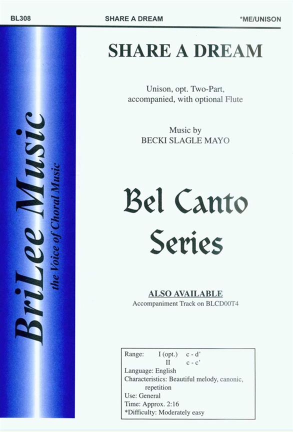 Becki Mayo Share A Dream&nbsp;&nbsp;&nbsp;&nbsp;Chorpartitur