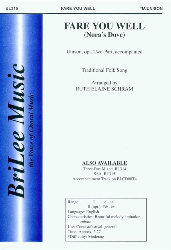 Fare You Well (Nora's Dove)&nbsp;&nbsp;&nbsp;&nbsp;Chorpartitur