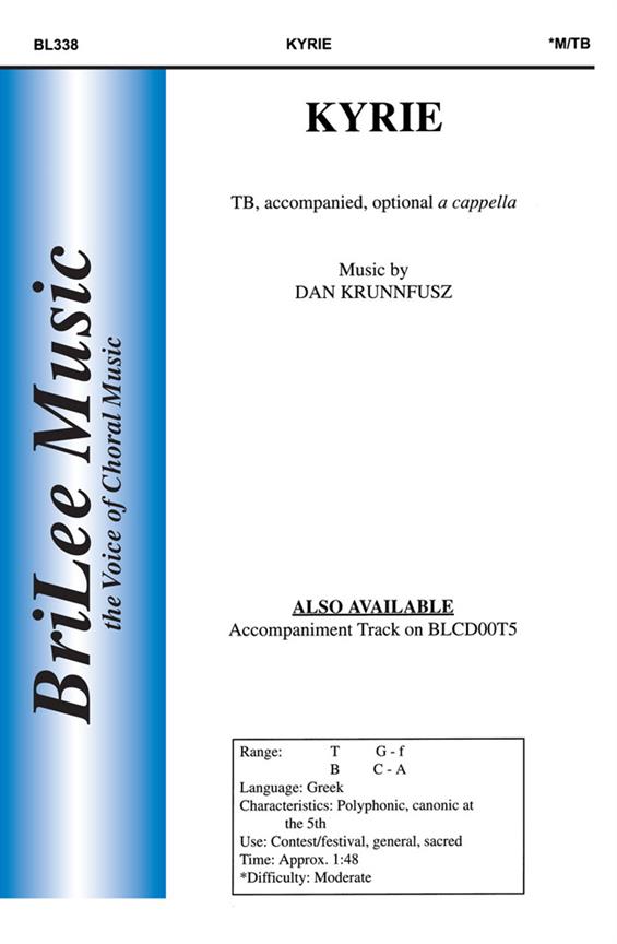 Dan Krunnfusz Kyrie&nbsp;&nbsp;&nbsp;&nbsp;Chorpartitur