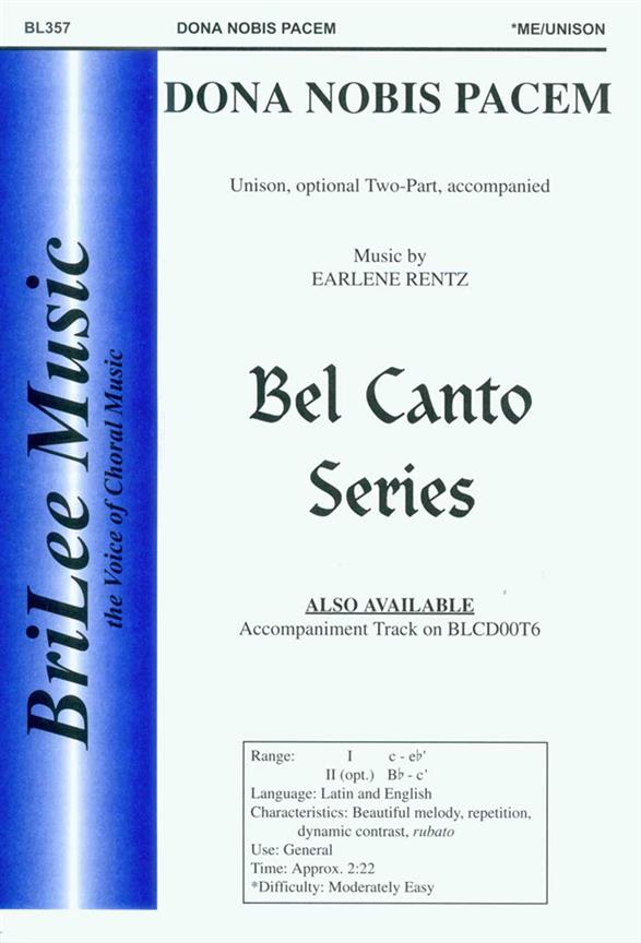 Earlene Rentz Dona Nobis Pacem&nbsp;&nbsp;&nbsp;&nbsp;Chorpartitur